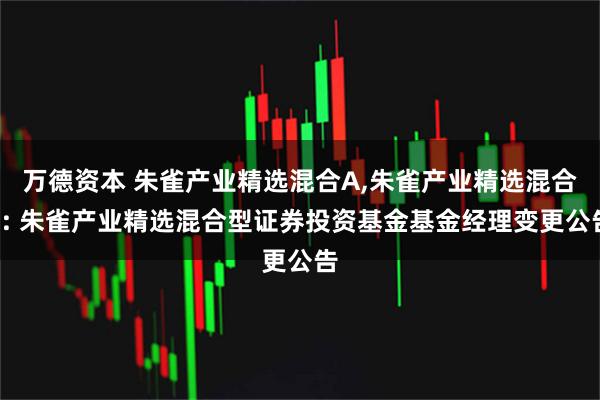 万德资本 朱雀产业精选混合A,朱雀产业精选混合C: 朱雀产业精选混合型证券投资基金基金经理变更公告