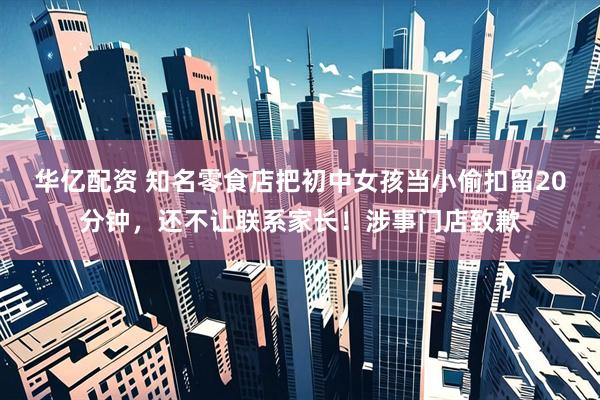 华亿配资 知名零食店把初中女孩当小偷扣留20分钟，还不让联系家长！涉事门店致歉